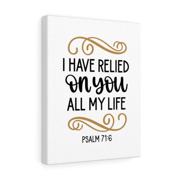 Scripture Canvas Relied On You Psalm 71:6 Christian Bible Verse Meaningful Framed Prints, Canvas Paintings - Image 4