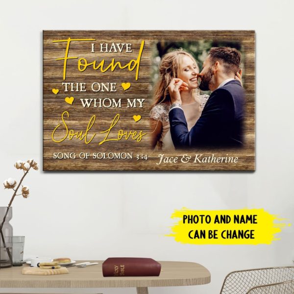 I Have Found The One Whom My Soul Loves Personalized Custom Canvas Hanging Gift, Canvas Paiting Frames Print - Image 2