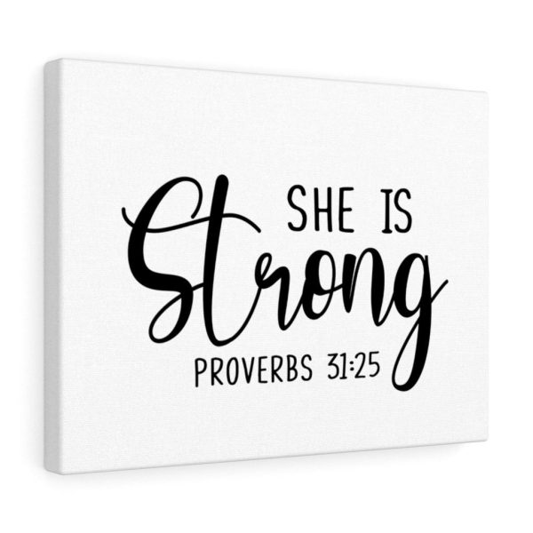 Scripture Canvas She Is Strong Proverbs 31:25 Christian Bible Verse Meaningful Framed Prints, Canvas Paintings - Image 3