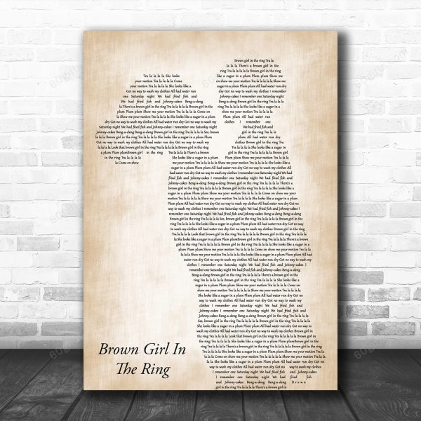 Boney M Brown Girl In The Ring Mother & Child Decorative Wall Art Gift Song Lyric Art Print - Canvas Print Wall Art Home Decor