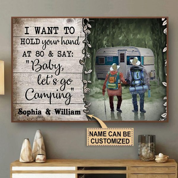 Personalized Canvas Painting Frames Camping Camper Couple I Want To Hold Your Hand Framed Prints, Canvas Paintings