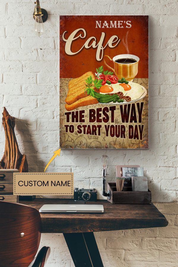 Cafe Personalized Canvas Decor Gift For Cafe Decor Coffee Addict Canvas Gallery Painting Wrapped Canvas Framed Prints, Canvas Paintings