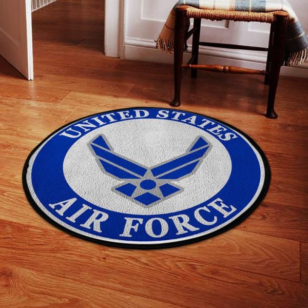 Us Airforce Living Room Round Mat Circle Rug