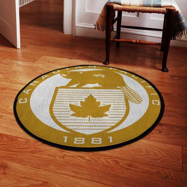 Cpr Round Mat Canadian Pacific Railroad Round Floor Mat Room Rugs Carpet Outdoor Rug Washable Rugs