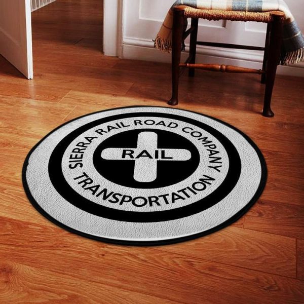 Sierrarr Living Room Round Mat Circle Rug Sierra Railroad - Image 2