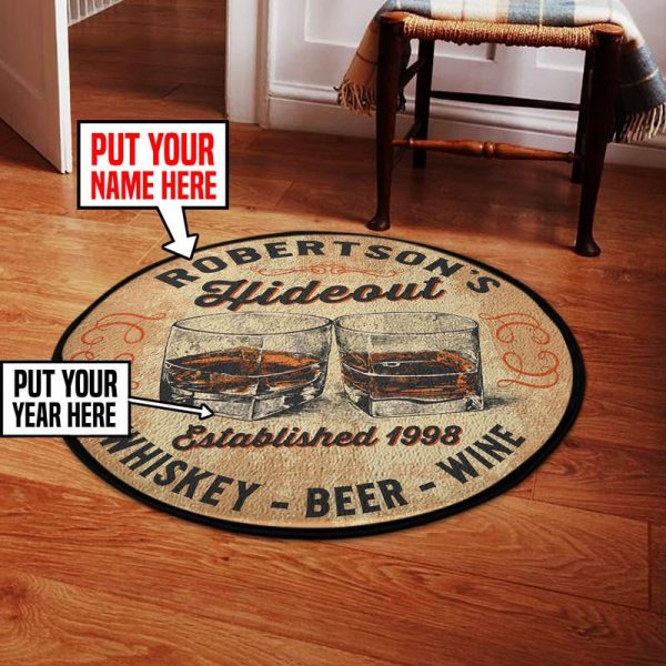 Personalized Hide Out Living Room Round Mat Circle Rug - Image 2