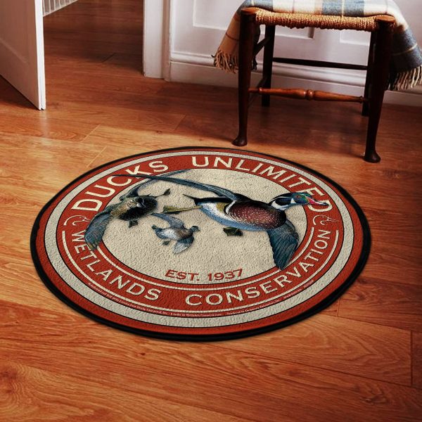 Hunting Round Mat Round Floor Mat Room Rugs Carpet Outdoor Rug Washable Rugs - Image 2