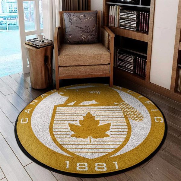 Cpr Round Mat Canadian Pacific Railroad Round Floor Mat Room Rugs Carpet Outdoor Rug Washable Rugs - Image 2