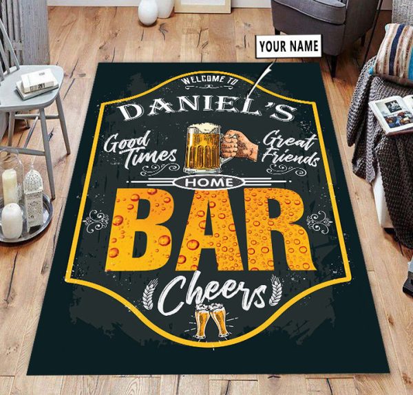 Personalized Bar Decor For Home Bar Man Cave Rug Carpet - Image 2