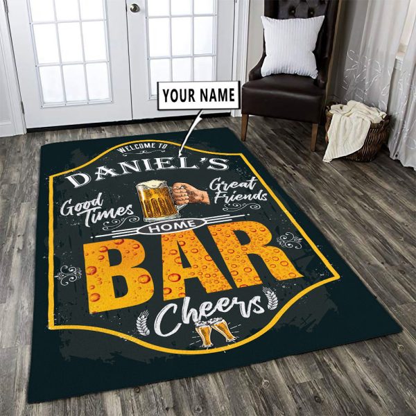 Personalized Bar Decor For Home Bar Man Cave Rug Carpet