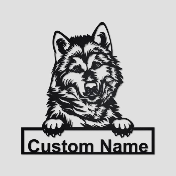 Personalized Alaskan Malamute Metal Sign,alaskan Malamute Metal Wall A