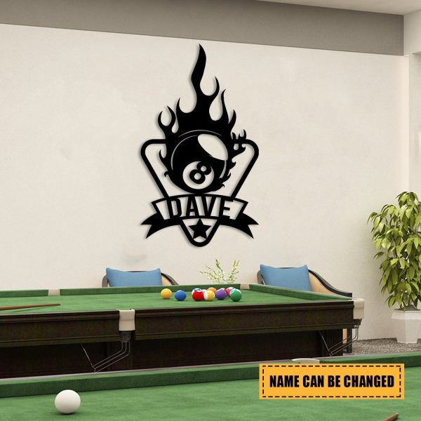 Custom Billards Metal Sign, Pool Wall Art Laser Cut Metal Signs Custom