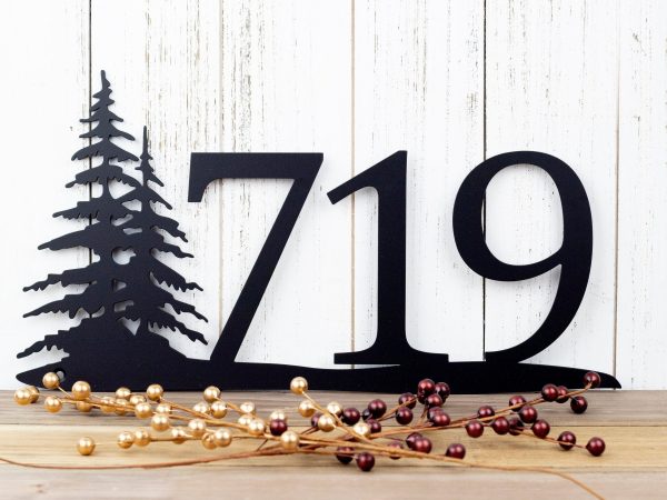 Rustic House Number, Metal Sign, House Numbers, Address Sign, Address