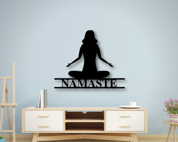 Personalized Yoga Warrior Sign, Family Name Metal Sign, Personalized Y - Image 2