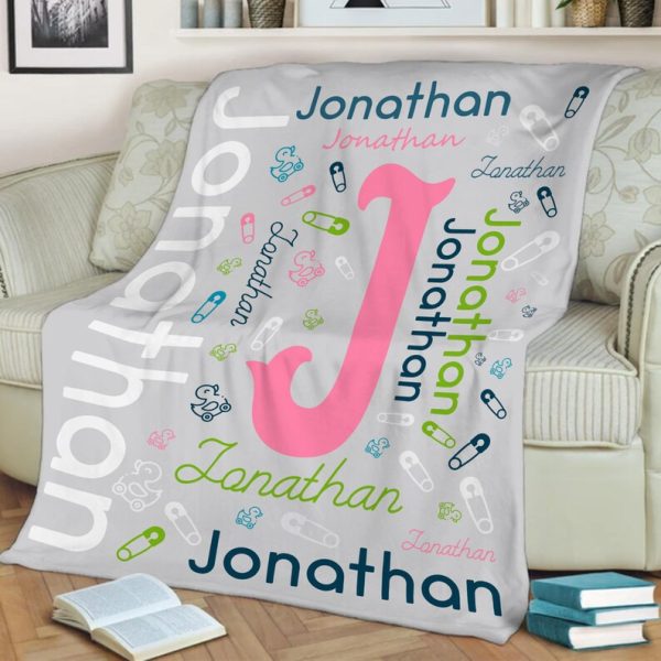 Name Blanket, Blanket Gift, Personalized Blanket for Kids, Nursery Bla - Image 2