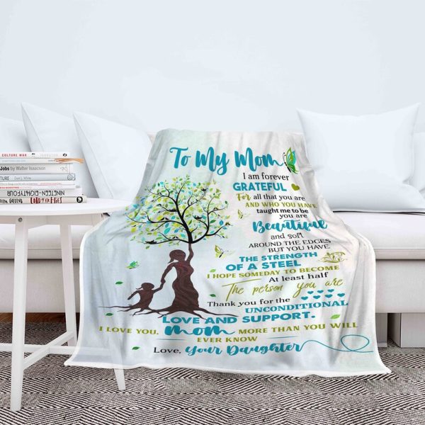 Mother's Day To My Mom I Am Forever Grateful Customized Blanket, Blank - Image 6