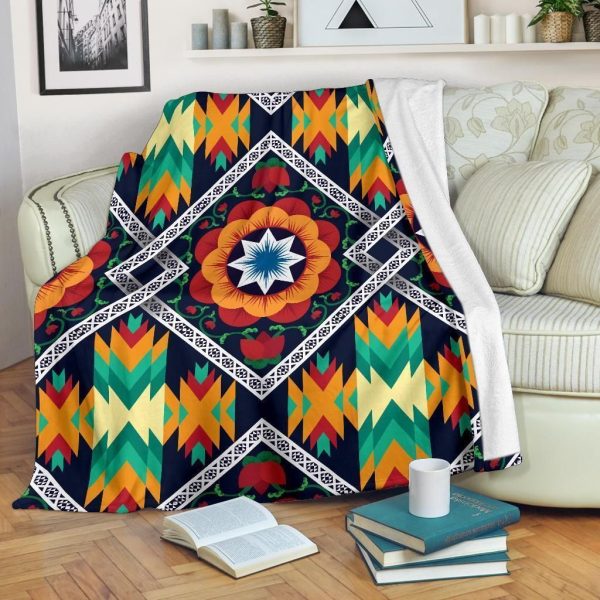 Indigenous African Kente Soft Fleece Blanket