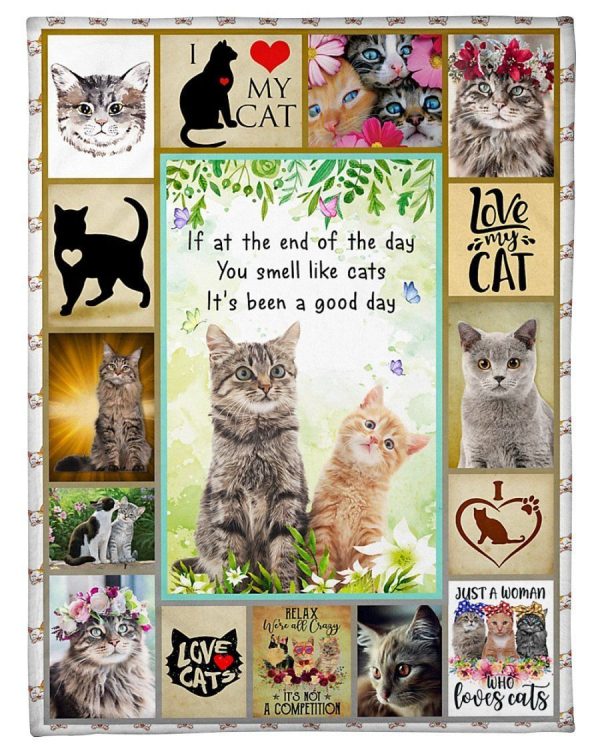 You Smell Like Cats Cat Lovers Fleece Blanket Fleece Blanket