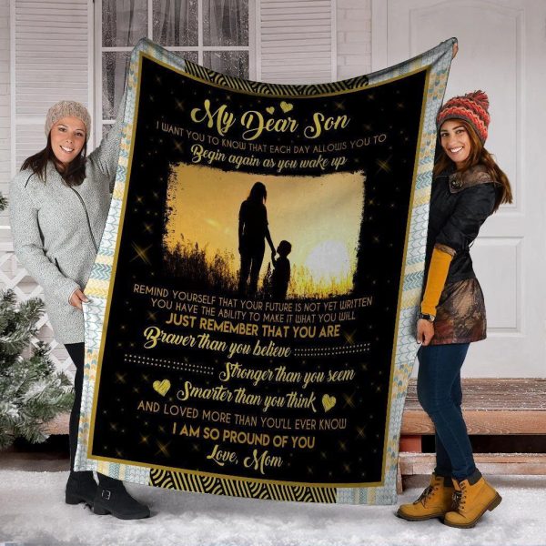 My Dear Son I Want You To Know I Love You Fleece Blanket - Image 3