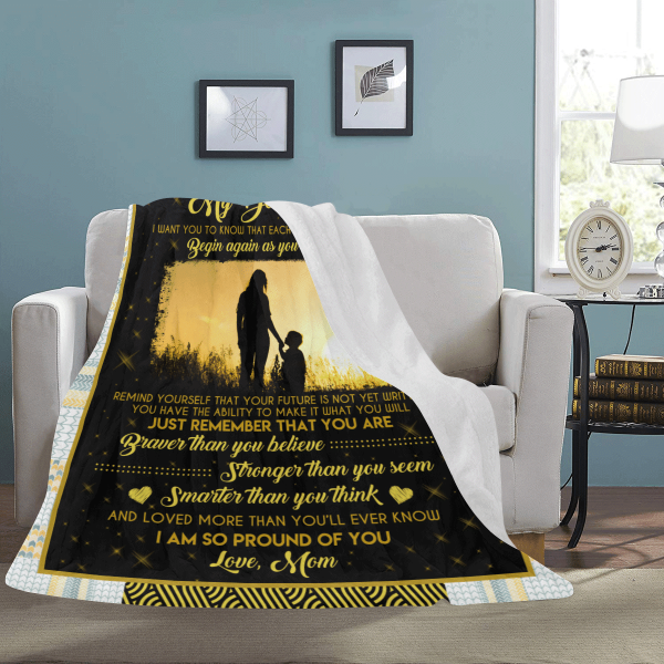 My Dear Son I Want You To Know I Love You Fleece Blanket - Image 4