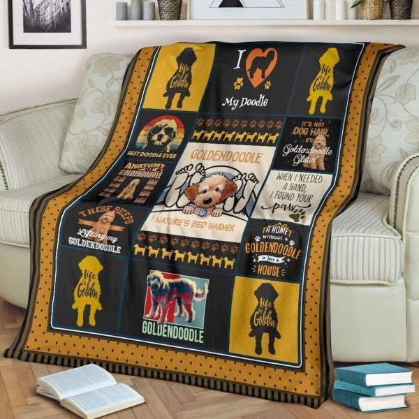 Goldendoodle Nature's Bed Warmer Soft Fleece Blanket - Image 2