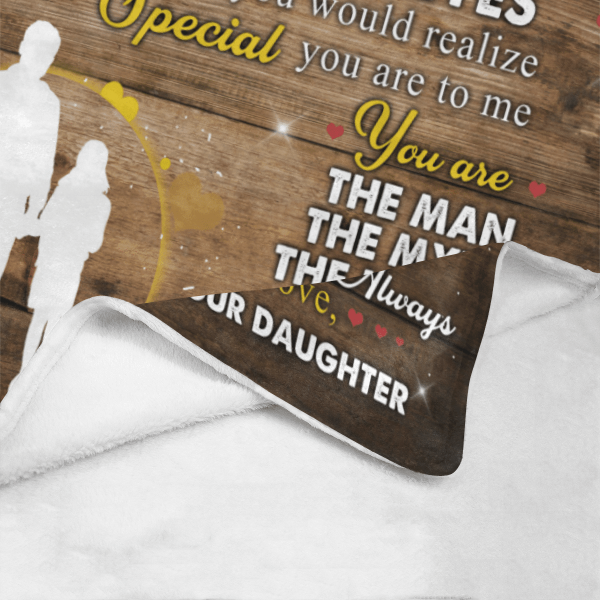 To My Dad You Are The Man The Myth Fleece Blanket - Image 6