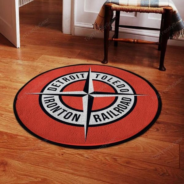 Dtirr Living Room Round Mat Circle Rug Detroit Toledo And Ironton Railroad - Image 2