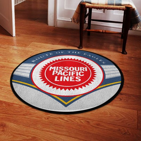 Missouri Pacific Railroad Round Mat Round Floor Mat Room Rugs Carpet Outdoor Rug Washable Rugs