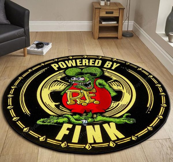 Power By Fink Round Mat Round Floor Mat Room Rugs Carpet Outdoor Rug Washable Rugs - Image 2