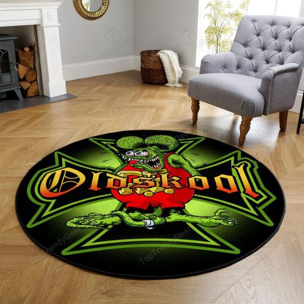 Old Skool School Iron Cross Round Mat Round Floor Mat Room Rugs Carpet Outdoor Rug Washable Rugs - Image 2