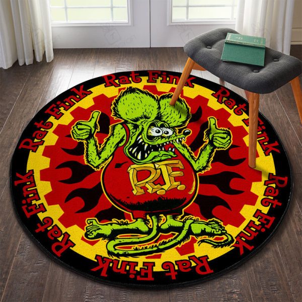 Hotrod Round Mat Round Floor Mat Room Rugs Carpet Outdoor Rug Washable Rugs