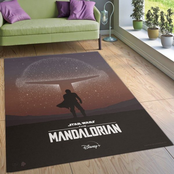 Mandalorian Baby Yoda Ver64 Rug Rectangle Area Rugs Carpet For Living Room, Bedroom, Kitchen Rugs, Non-Slip Carpet Rp121757 Print