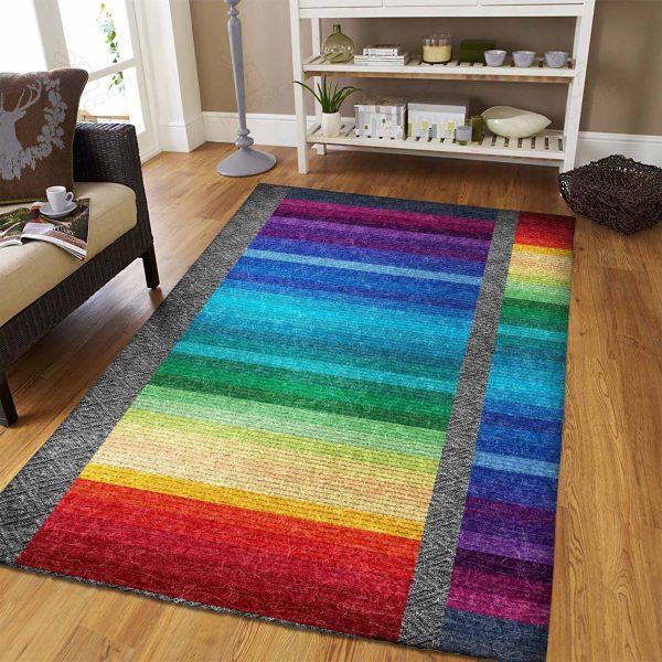 Rainbow Pride Rectangle Area Rugs Carpet For Living Room, Bedroom, Kitchen Rugs, Non-Slip Carpet Rp124440 Print